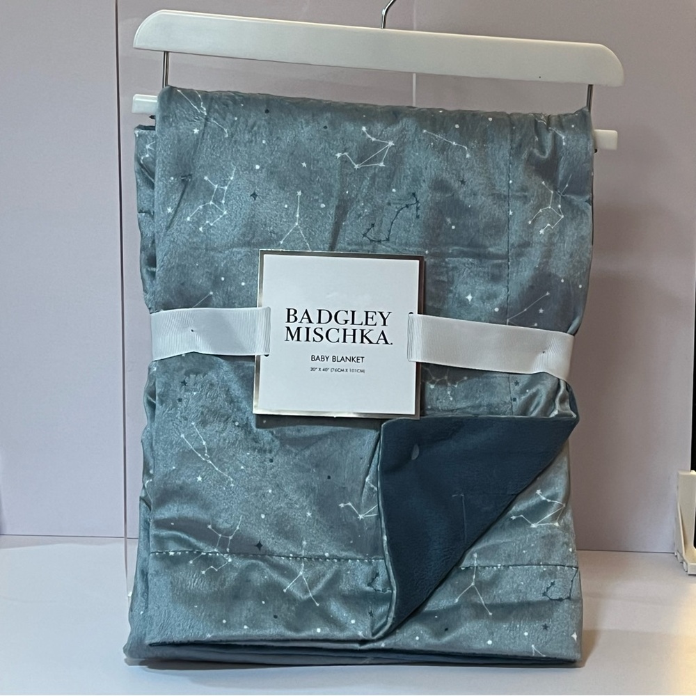 🆕Badgley Mischka Baby Blanket - Constellation Design, 30" x 40"